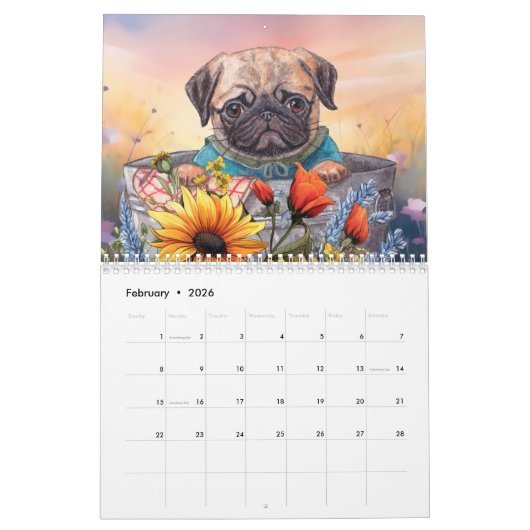 Pug Kalender (Feb 2026)