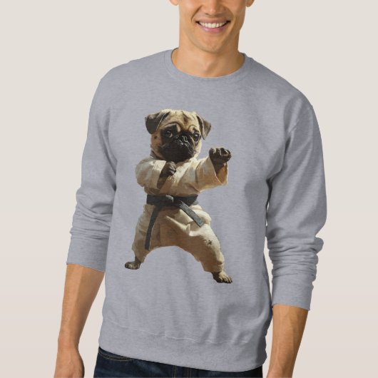 Pug Karate School Trui (Voorkant)