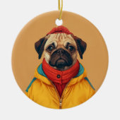Pug Keramisch Ornament (Voorkant)