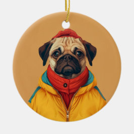 Pug Keramisch Ornament