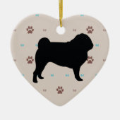 Pug Keramisch Ornament (Voorkant)