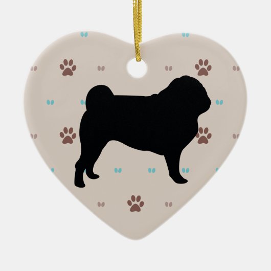 Pug Keramisch Ornament (Voorkant)