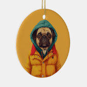 Pug Keramisch Ornament (Rechts)