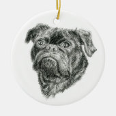 Pug Keramisch Ornament (Voorkant)