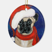 Pug Keramisch Ornament (Links)