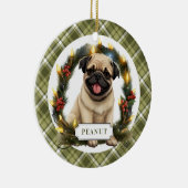 Pug keramische cirkel Ornament (Rechts)