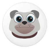 Pug Keramische Knop (Voorkant)