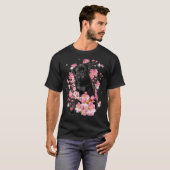 Pug Kersenbloesem Bloemen T-shirt (Voorkant volledig)
