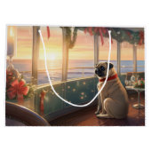Pug Kerst Cruise: Pawsome Kerstvreugde Groot Cadeauzakje (Achterkant)