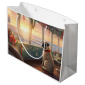 Pug Kerst Cruise: Pawsome Kerstvreugde Groot Cadeauzakje (Achterkant Gekanteld)