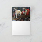 Pug Kerst Feestelijke Periode Kaart (Binnen)