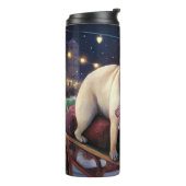 Pug Kerst Feestelijke Periode Thermosbeker (Gedraaid links)