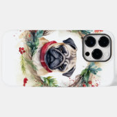 Pug Kerst Krans Festieve Pup Case-Mate iPhone Case (Achterkant (horizontaal))