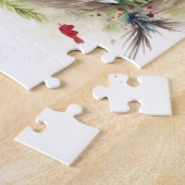 Pug Kerst Krans Festieve Pup Legpuzzel (Zijkant)