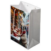 Pug Kerst Lekkere Chocolade Kunst Medium Cadeauzakje (Voorkant Gekanteld)