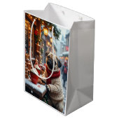 Pug Kerst Lekkere Chocolade Kunst Medium Cadeauzakje (Achterkant Gekanteld)