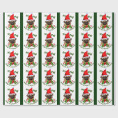 Pug kerst Merry Cadeaupapier (Vlak)