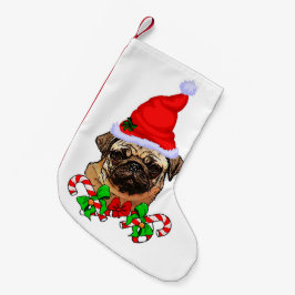Pug kerst Merry Kleine Kerstsok