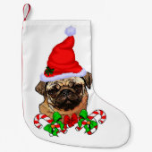 Pug kerst Merry Kleine Kerstsok (Voorkant)
