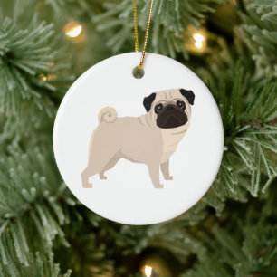 Pug Kerst Ornament