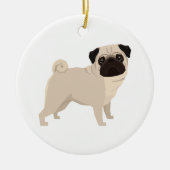 Pug Kerst Ornament (Voorkant)