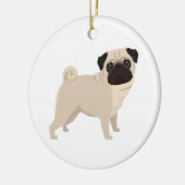 Pug Kerst Ornament (Links)