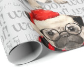 PUG Kerst voor Hondenliefhebber Cadeaupapier (Rol Hoek)