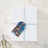 Pug Kerst Vuurtoren Vakantie Cadeaulabel (Met Touw)