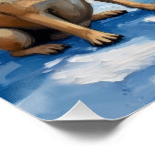 Pug Kerst Vuurtoren Vakantie Perfect Poster (Hoek)