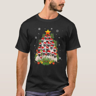 Pug-kerstboom Funny Xmas cadeautjes voor pug-hond T-shirt