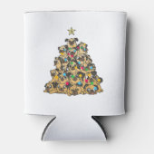 Pug Kerstboom Vrolijke Dogma's Schattige Blikjeskoeler (Voorkant)