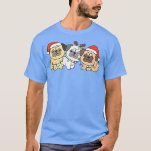 Pug-kerstboomdieren Cute DogT-Shirt T-shirt
