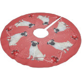 Pug kerstboomrok kerstboom rok (Gekanteld)