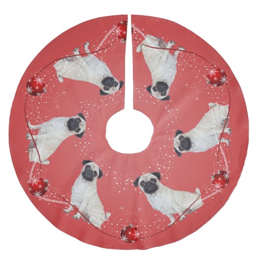 Pug kerstboomrok kerstboom rok (Voorkant)