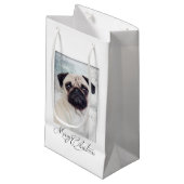 Pug kerstcadeau klein cadeauzakje (Voorkant Gekanteld)