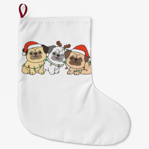 Pug-kerstdieren Cute Dogs Holiday Grote Kerstsok