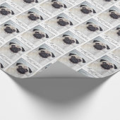 Pug-kerstinpakpapier Cadeaupapier (Hoek)