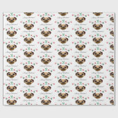 Pug-kerstinpakpapier Cadeaupapier (Vlak)