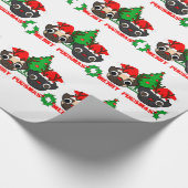 Pug-kerstinpakpapier Cadeaupapier (Hoek)