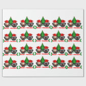 Pug-kerstinpakpapier Cadeaupapier (Vlak)