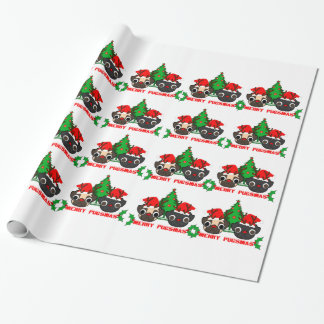 Pug-kerstinpakpapier Cadeaupapier