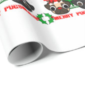 Pug-kerstinpakpapier Cadeaupapier (Rol Hoek)