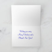 Pug-kerstkaart Feestdagen Kaart (Binnen)