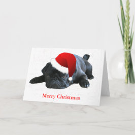 Pug-kerstkaart Feestdagen Kaart