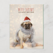 Pug Kerstkaart Feestdagenkaart (Voorkant)