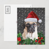 Pug-kerstkaart Feestdagenkaart (Voorkant / Achterkant)