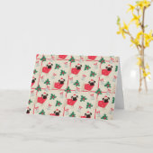 Pug Kerstkaart (Leeg) Kaart (Gele Bloem)