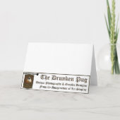 Pug Kerstkaart - onderzoek haar ogen… Feestdagen Kaart (Achterkant)