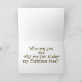 Pug Kerstkaart - onderzoek haar ogen… Feestdagen Kaart (Binnen)