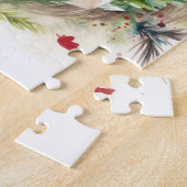 Pug Kerstkrans Feestelijke Pup Legpuzzel (Zijkant)